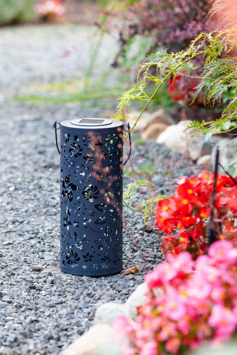 Allsop Home & Garden - Wholesale Outdoor/Lawn Light - Metal Bloom 12" Outdoor Solar Lantern - Midnight Blue11