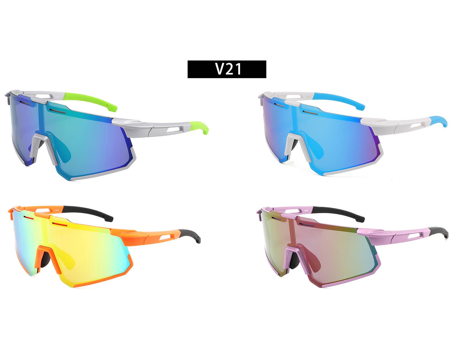 Apollo Eyewear - Wholesale Sunglasses - Unisex - VENOM Neon - Deluxe Sport Sunglasses