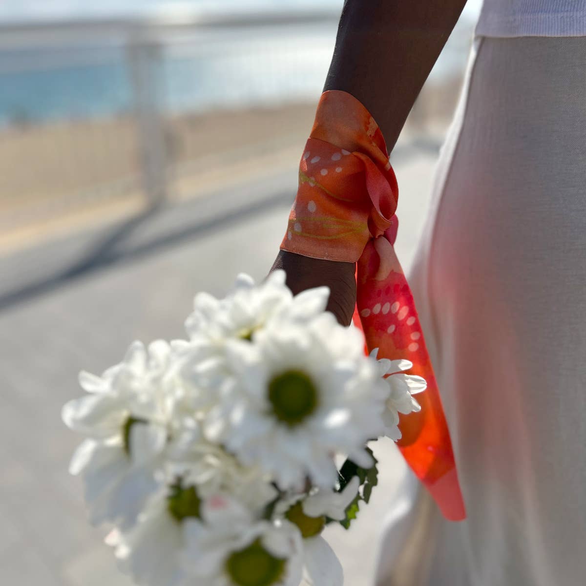 Bonito Mundo - Wholesale Scarf - Women's - Twilly Dreams - Natural Silk Ribbon1