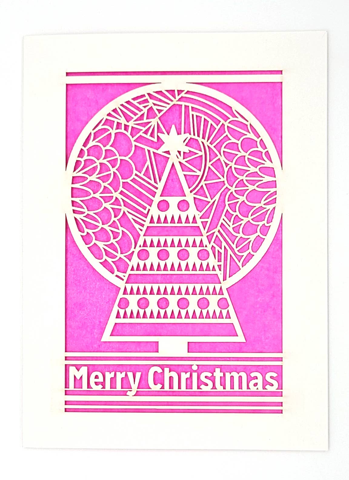 two hermanas – Großhandel Weihnachtskarte – Frohe Weihnachten - Baum und Mond2