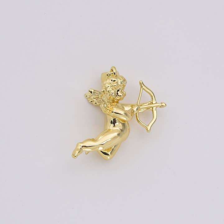 Beads Creation - Wholesale Individual Charm/Pendant - Gold Filled Baby Cupid Cherub Angel Charm Pendant, CP2208