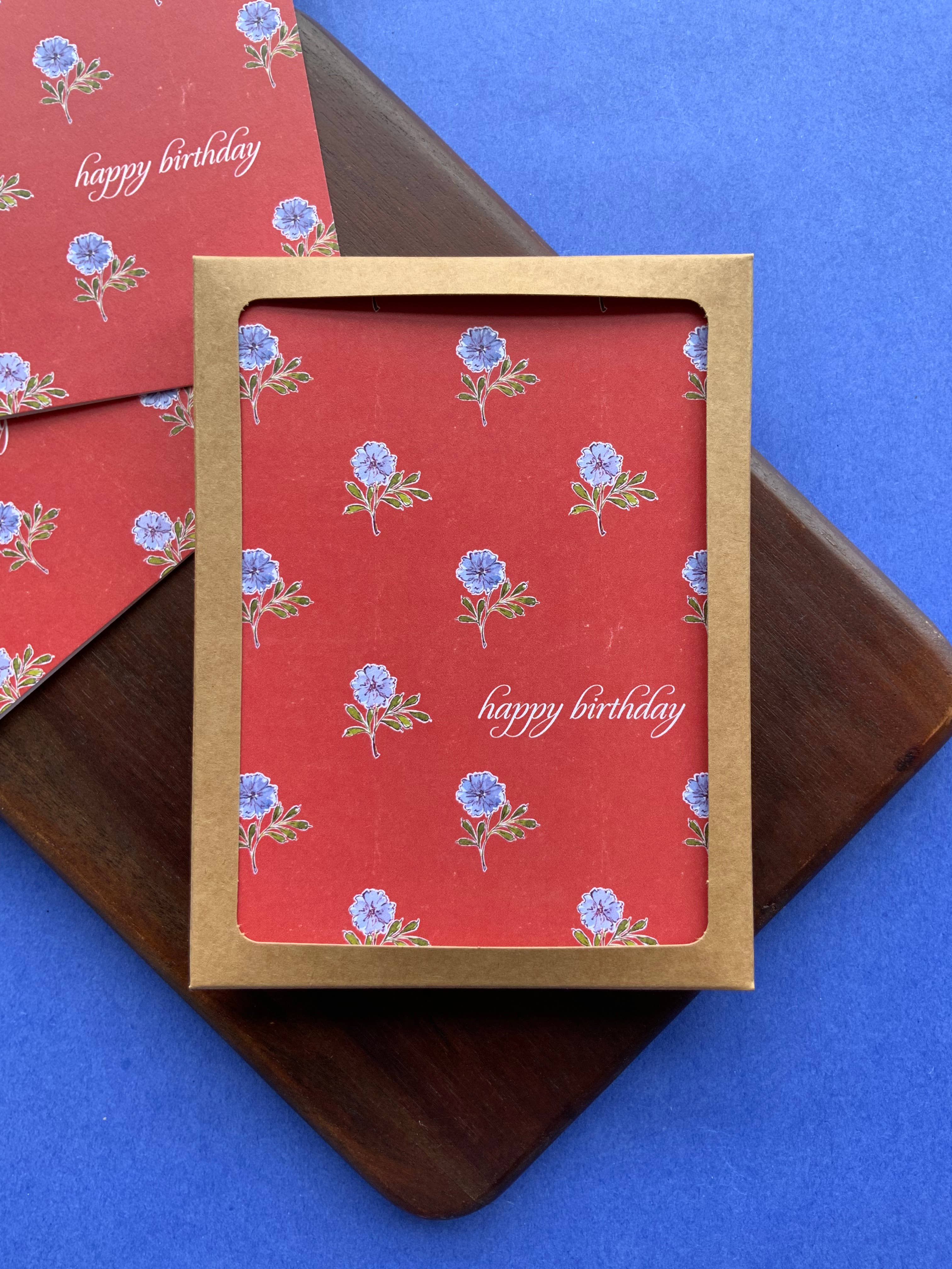 papierwinkel - Wholesale Thank You Card - Floral Happy Birthday Cards | Single + Birthday Card Packs7