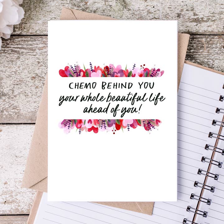 Cancer End of Chemo Karte mit Blumenmuster für den Großhandel von Card & Story
