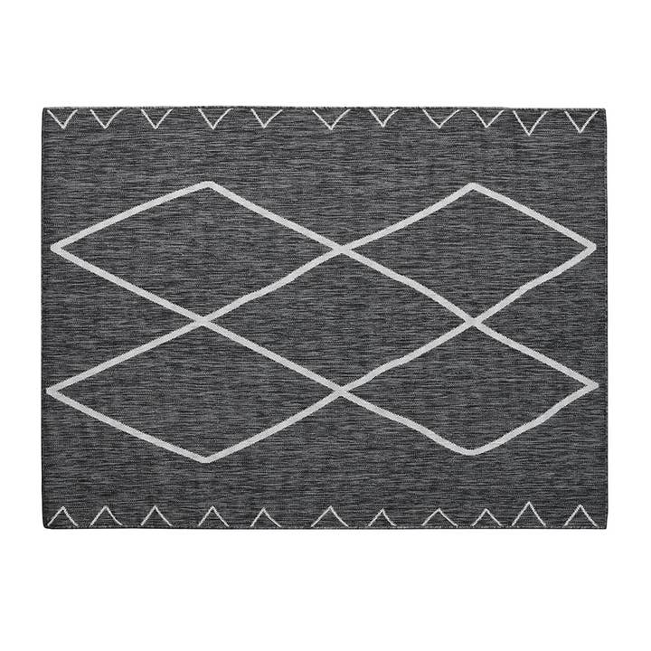 Tapis marocain gris 8 x 10 x Runner pour intérieur et extérieur pour la vente par Olliix