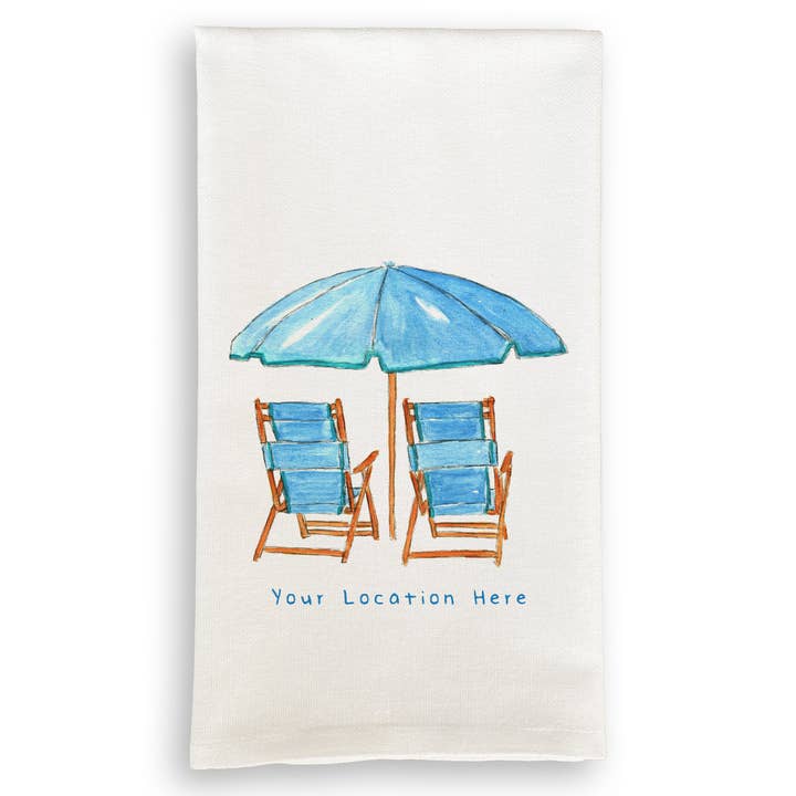 Blue Beach Chairs with Location for wholesale by French Graffiti