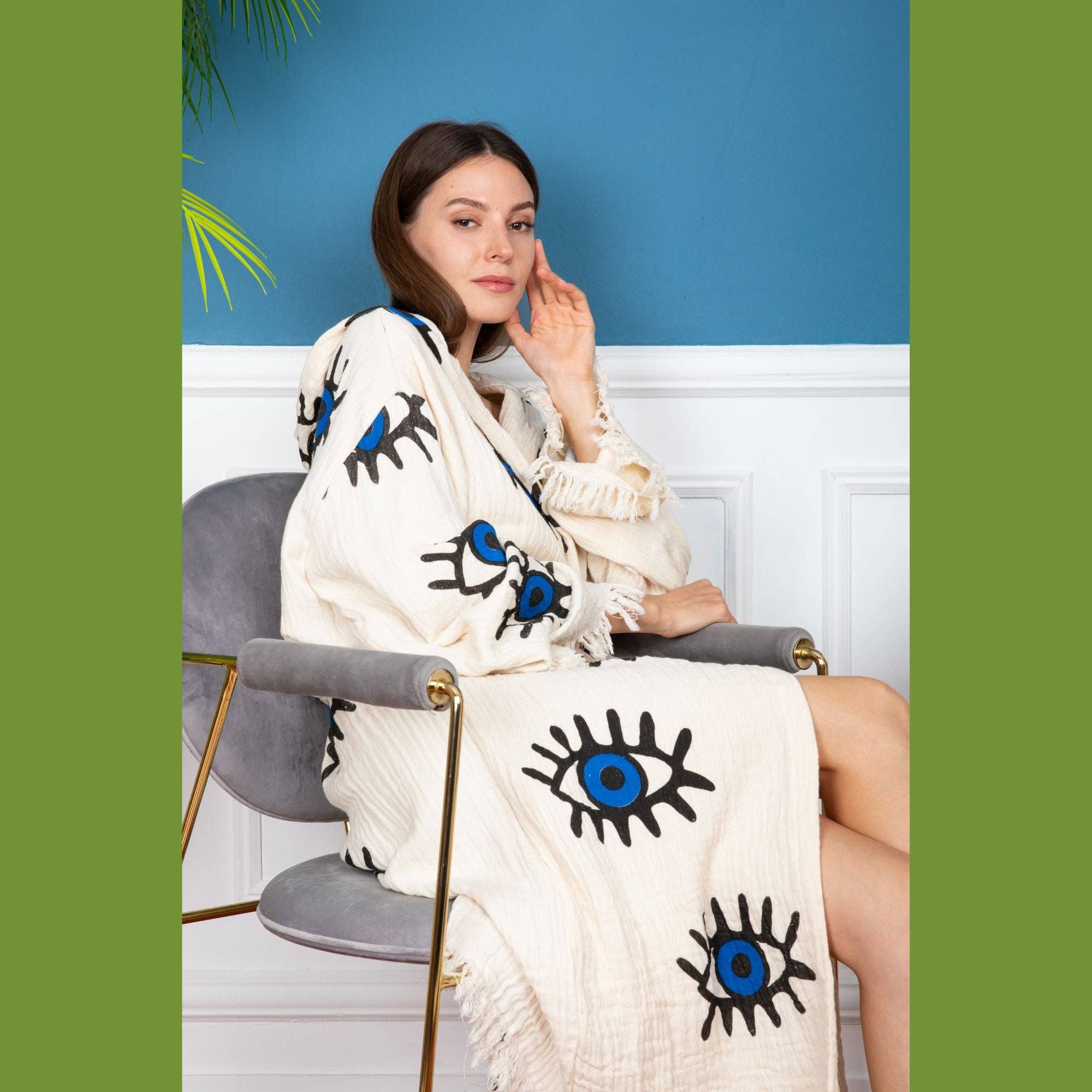 DNZ Textiel B.V. – wholesale Morgonrock - Dam – Ond öga morgonrock - 100% bomull9