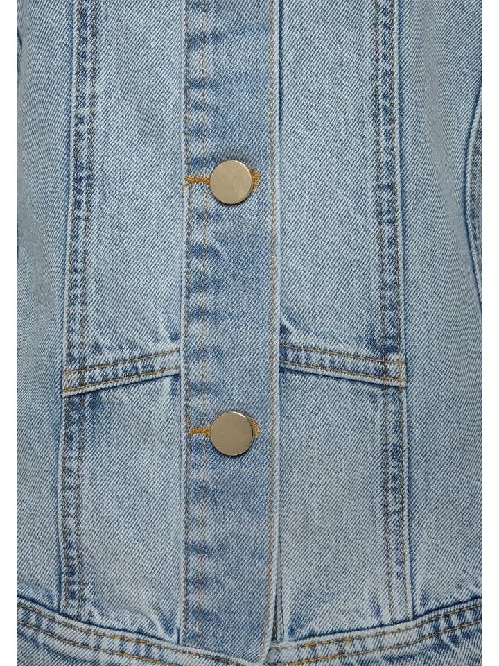 LASCANA Women's Puff Sleeve Denim Jacket##261 for wholesale on Faire