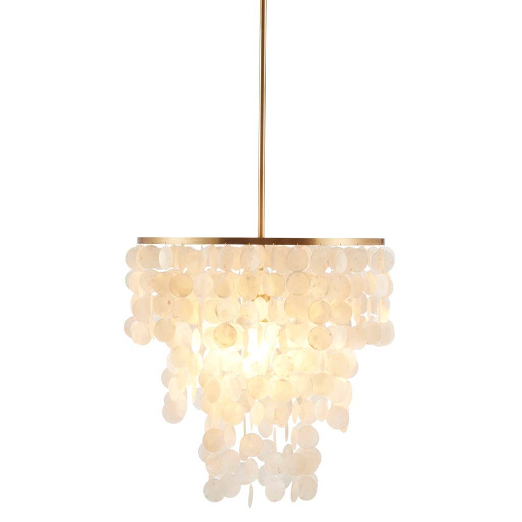 Olliix - Wholesale Chandelier/Hanging Light - 1-Light Shell Drape Elegant Chandelier with Gold Base6