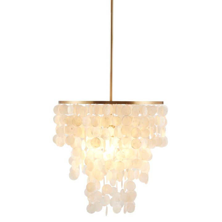 Olliix - Wholesale Chandelier/Hanging Light - 1-Light Shell Drape Elegant Chandelier with Gold Base6
