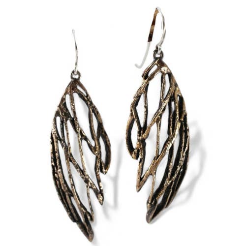 Orecchini a gancio francese Warm Palm Small Wing per la vendita all'ingrosso da parte di Merzatta