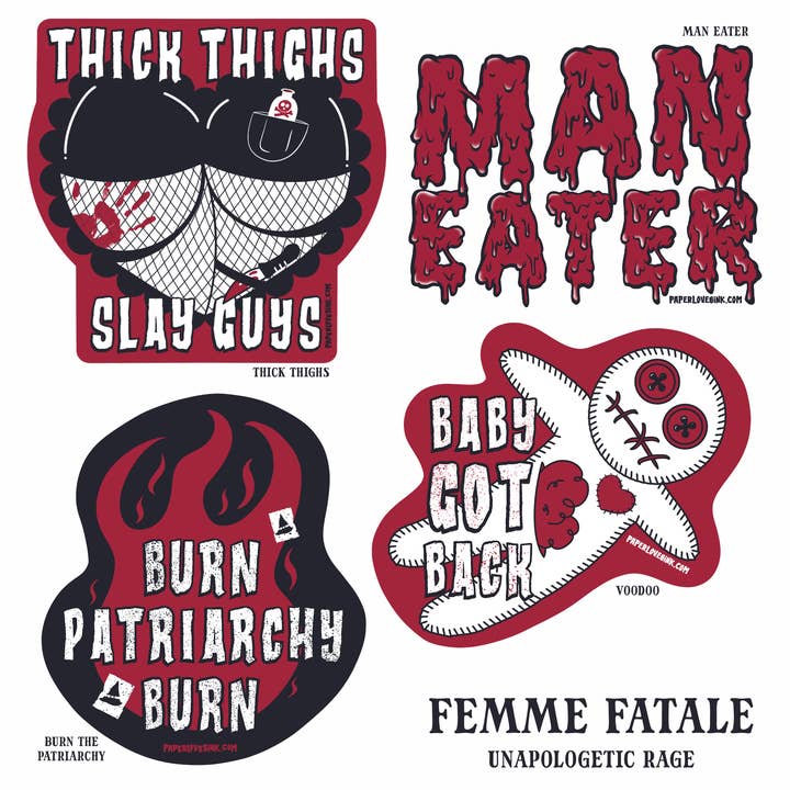 Femme Fatale - Vinyl Stickers for wholesale by Paper Loves Ink