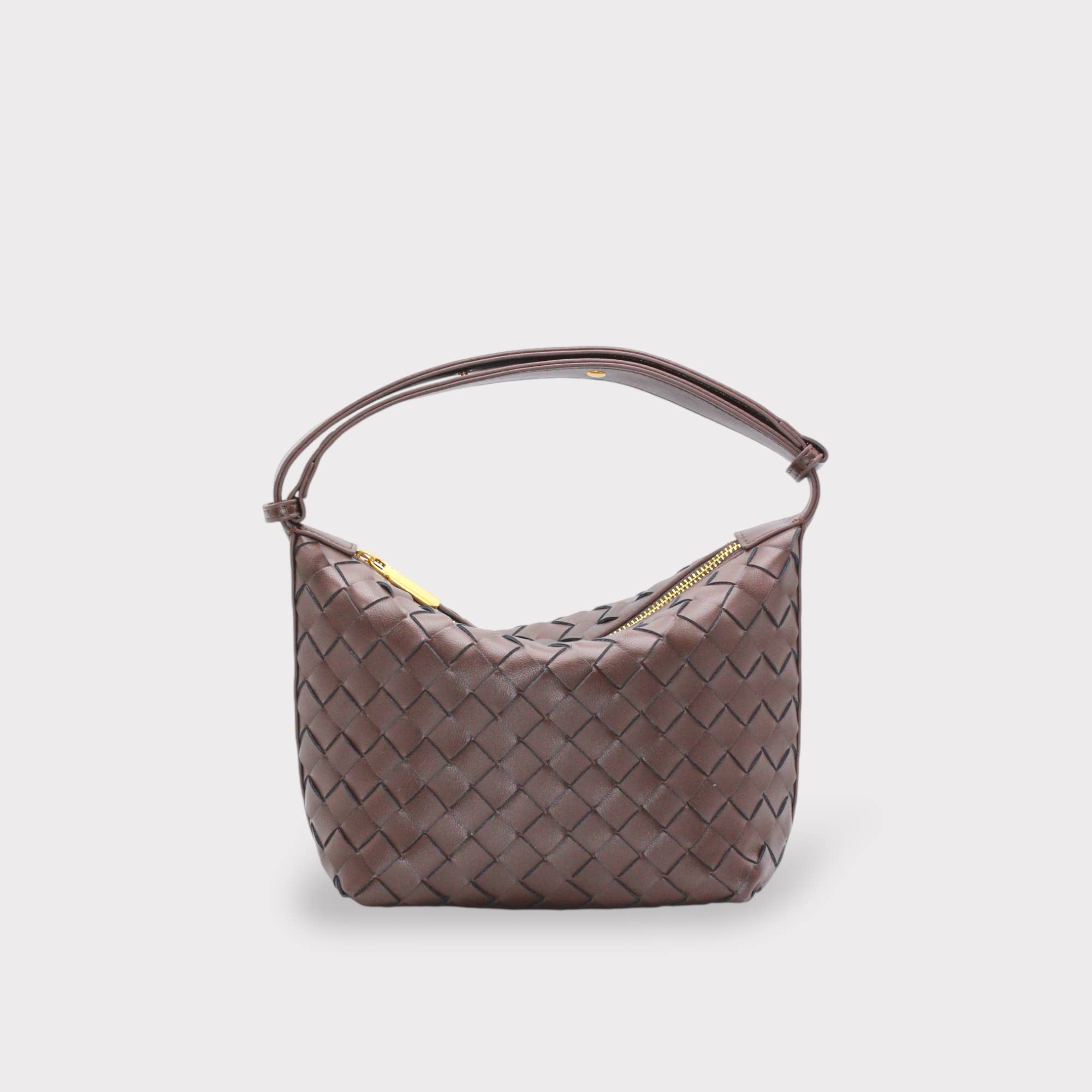 Sook Stainable - Wholesale Shoulder Bag - Women's - Genuine Leather Woven Style Boxed Pouch Bag9