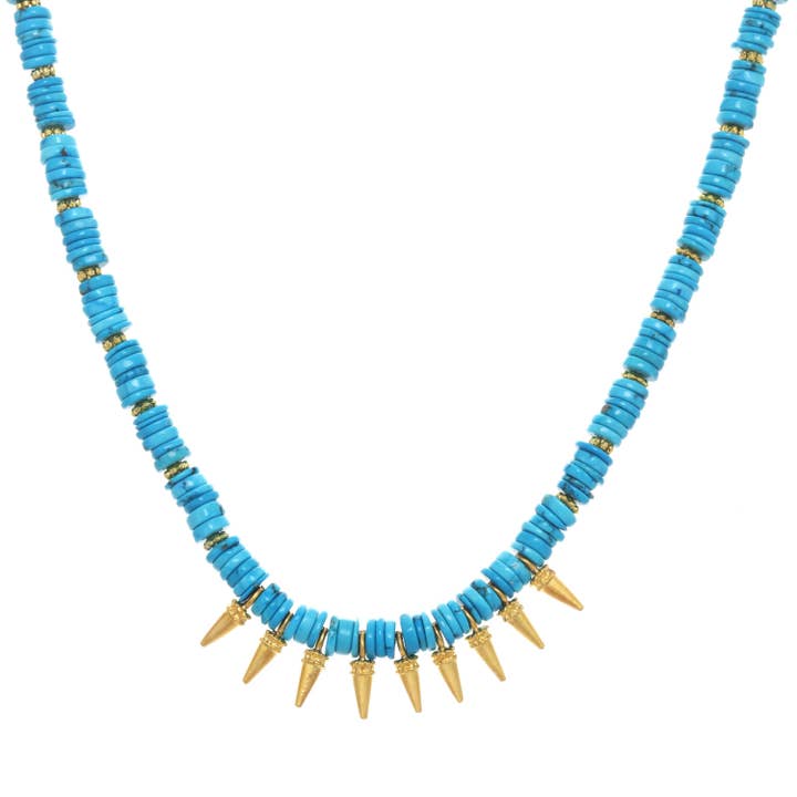 Collier Mini Spike Turquoise pour la vente par Rachel Reinhardt