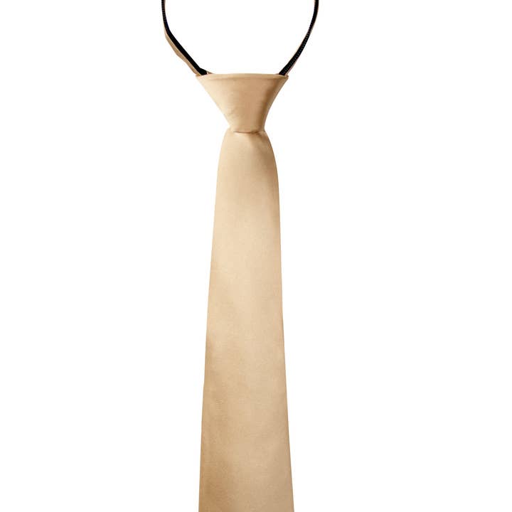 Boys' Solid Color Microfiber Zipper Tie (STYLE:867) for wholesale by Spring Notion