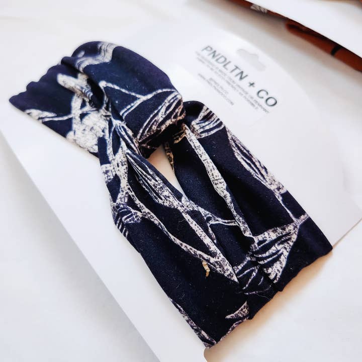 Billie Jean Collection 70's style Knotted Headband for wholesale by PNDLTN + CO