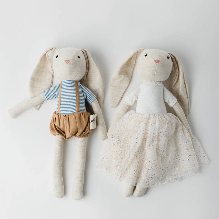 Zoey Inc. - Vendita all'ingrosso Peluche - Bambini e neonati - Jojo & Yoko Coniglietti di Peluche (Confezione di Due Giocattoli)
