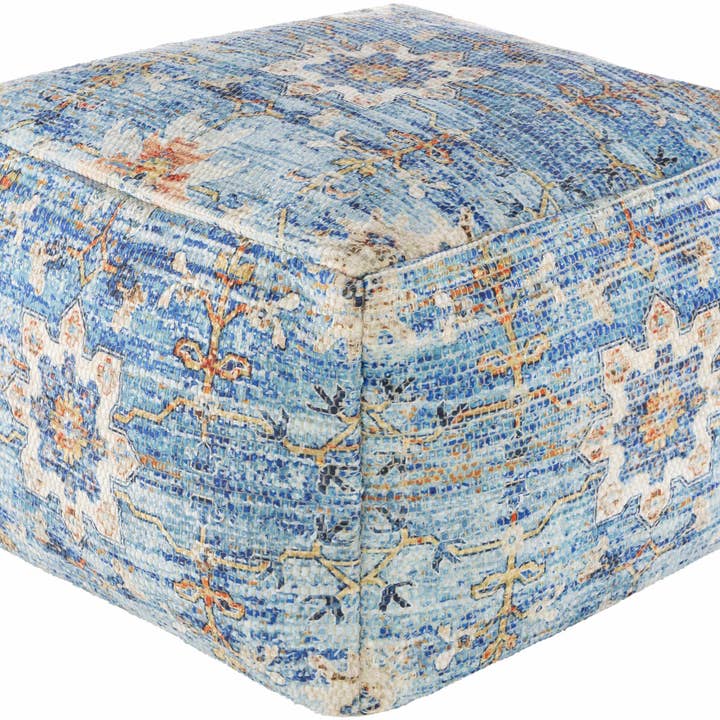 Cuddington Himmelblå Vävd Pouf för wholesale av Eastern Woven