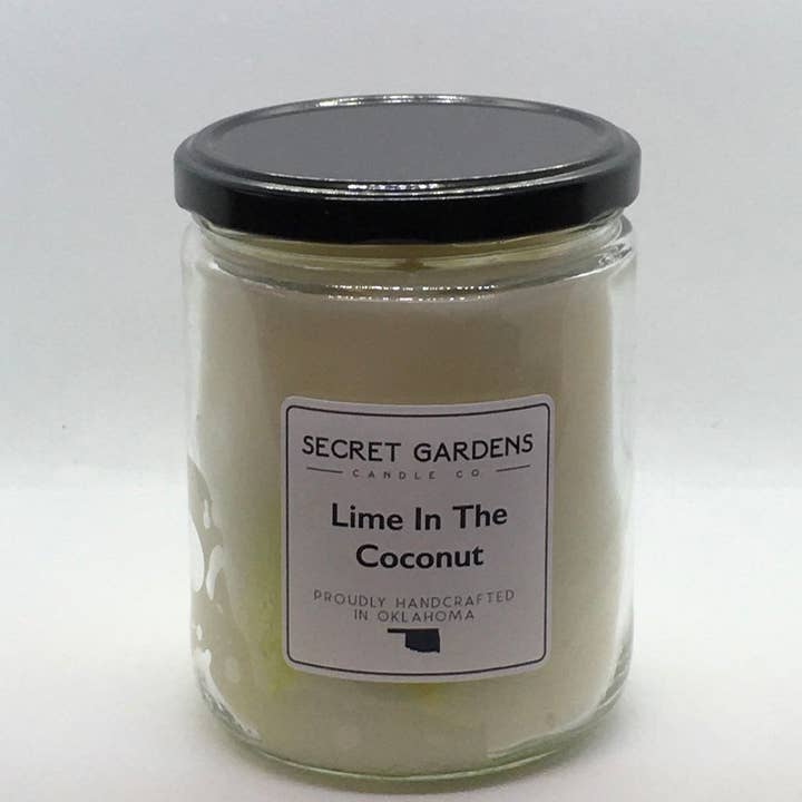 Secret Gardens Candle Company – wholesale Burkljus – 9oz Lime i kokosnöt ljus0