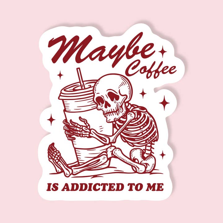 Maybe Coffee Sticker for wholesale by Urban Brew