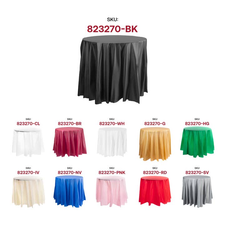Smarty had a Party - Wholesale Tablecloth - 84" Black Round Disposable Tablecloth - 1 pc4
