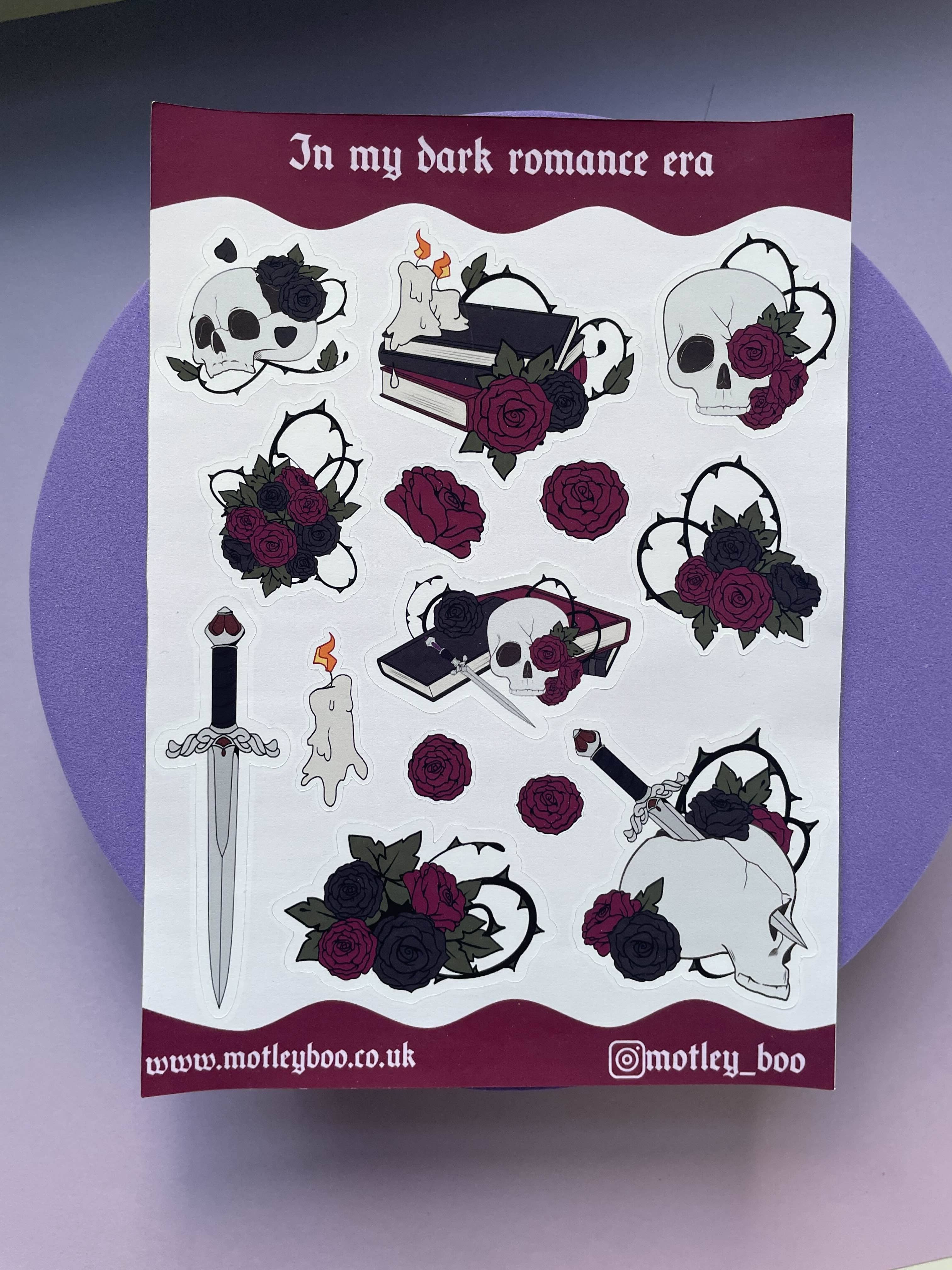 Motleyboo - Wholesale Sticker - In my dark romance era sticker sheet, bookish stickers5