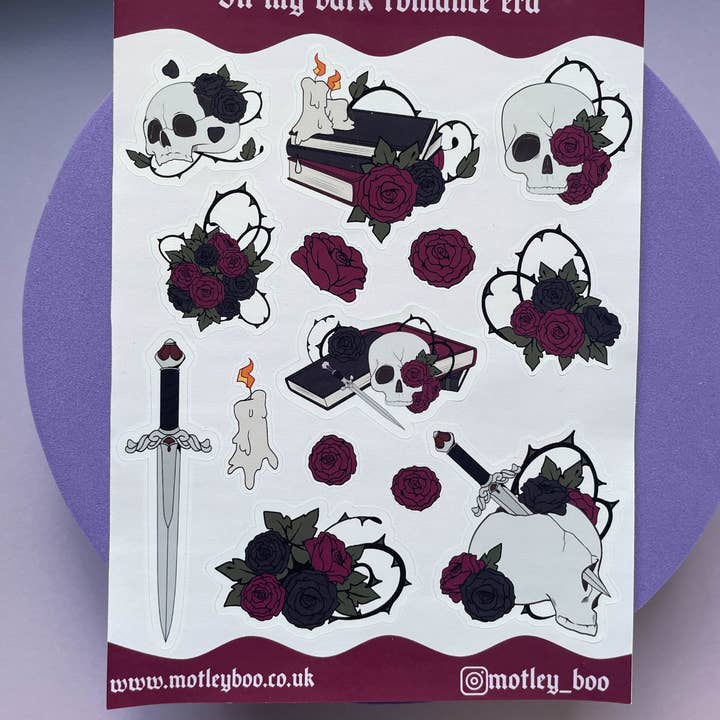 Motleyboo - Wholesale Sticker - In my dark romance era sticker sheet, bookish stickers5