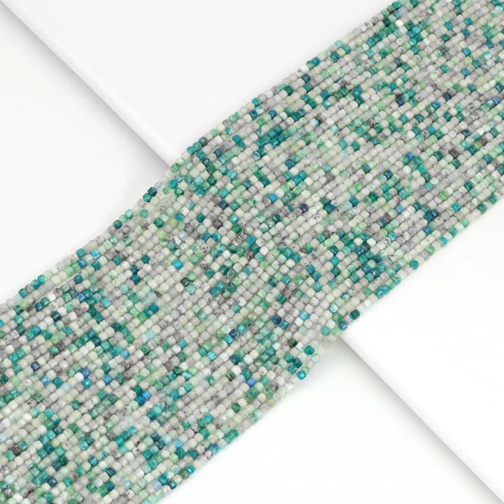 2,5 mm große, facettierte, würfelförmige Jaspisperlen, K10, Sku #U1928 für den Großhandel von BestBeads&Beyond