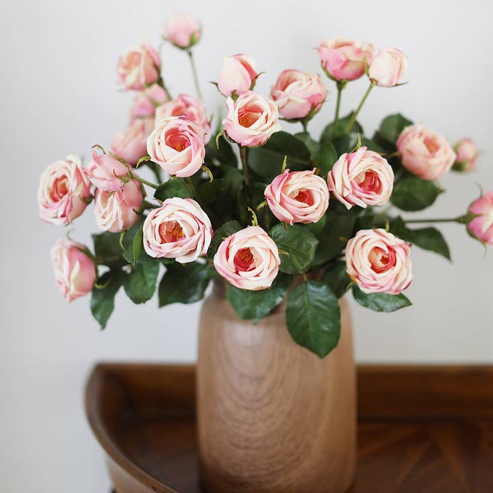 Prestige Botanicals - Wholesale Artificial Flowers - Real Touch Pink Rose 23"1