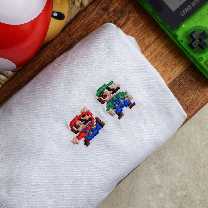 Mario besticktes T-Shirt für den Großhandel von Juste un t-shirt