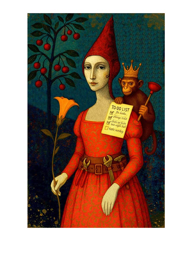 Whimsical Animal Art Print, Monkey King Illustration, 9x13 for wholesale by Thistle and Tale Press