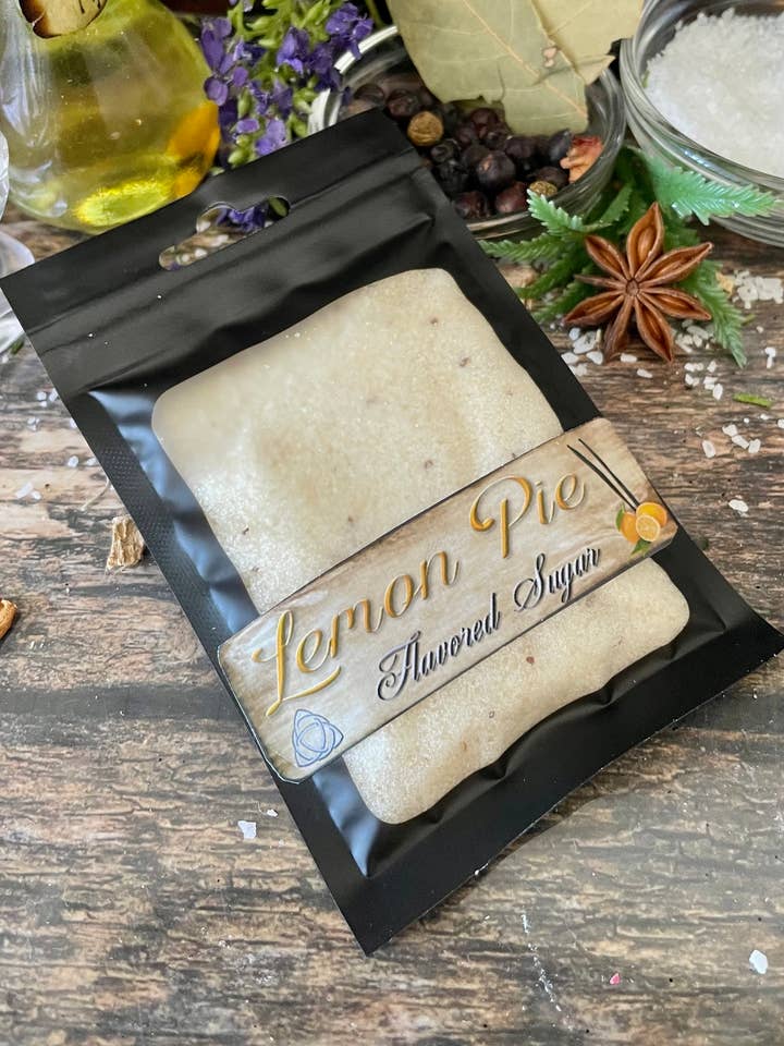 Lemon Pie Herbal Flavored Sugar for wholesale by Black Dahlia Boutiques