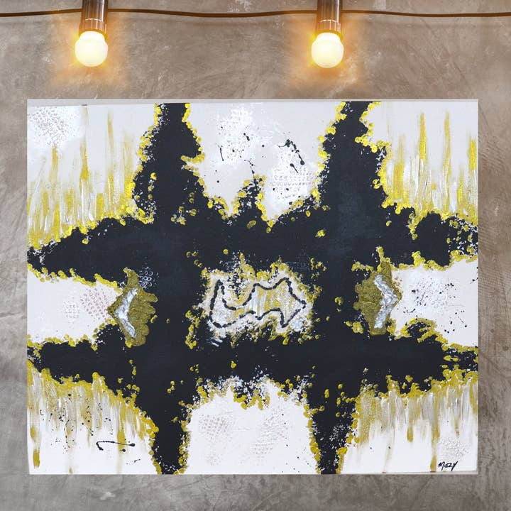 Tic Tac - Origineel Abstract Schilderij op Canvas, 24" X 30" voor wholesale door Amazyng Decor