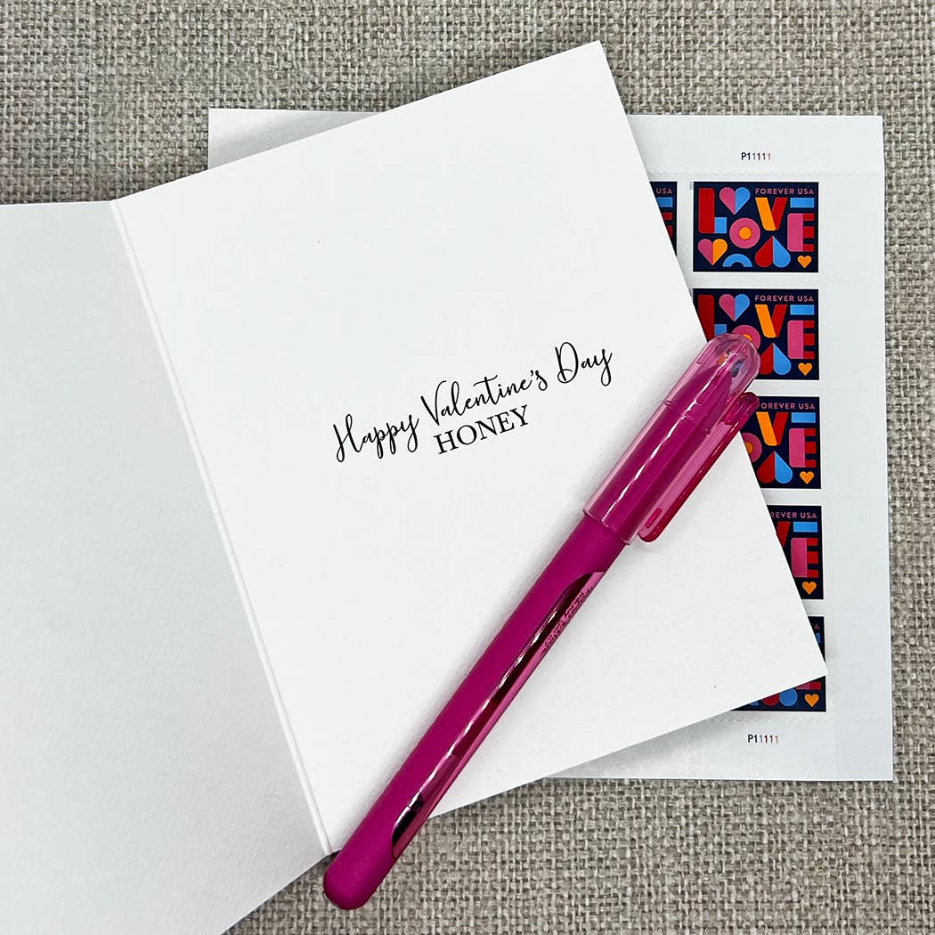 The Red Barn Press – wholesale Valentine's Day card – Valentine Card | Sweet Bee and Honey Valentine's Card4