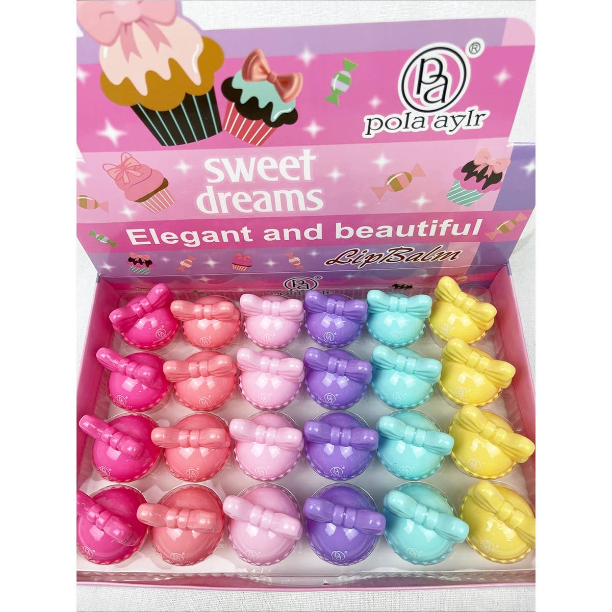MIX COLOR Cupcake Lip Balm with Scents for wholesale on Faire8