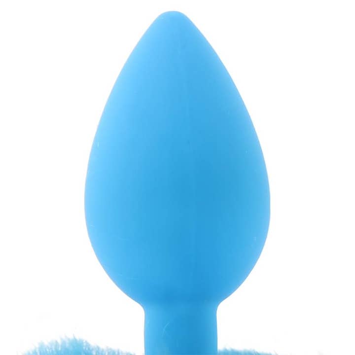 Lingerie Mart - Wholesale Sex Toy - Pipedream Bunny Tail Beginner Silicone Butt Plug in Blue