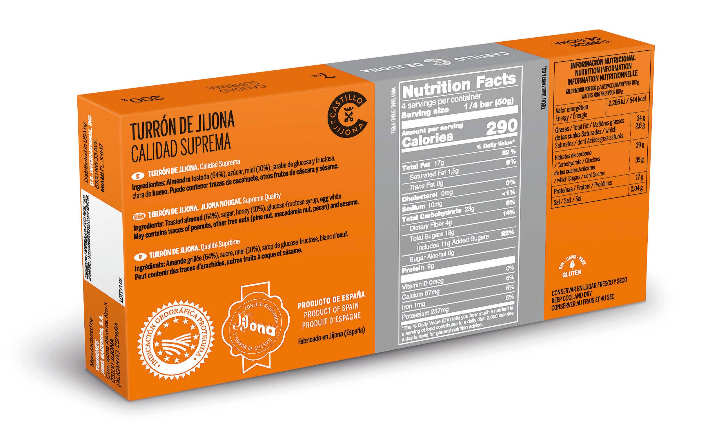 CASTILLO DE JIJONA - Wholesale Nougat - Supreme Quality Jijona Nougat (200g)1