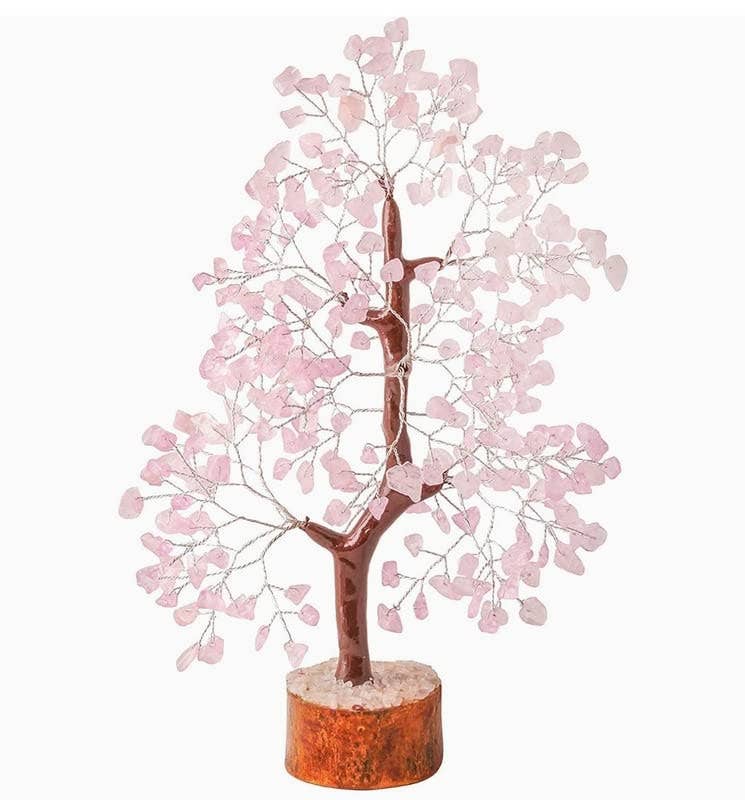 AmazeU - Wholesale Spiritual Stone/Crystal - Rose Quartz Gemstone Feng Shui Crystal Tree (300 chips)0