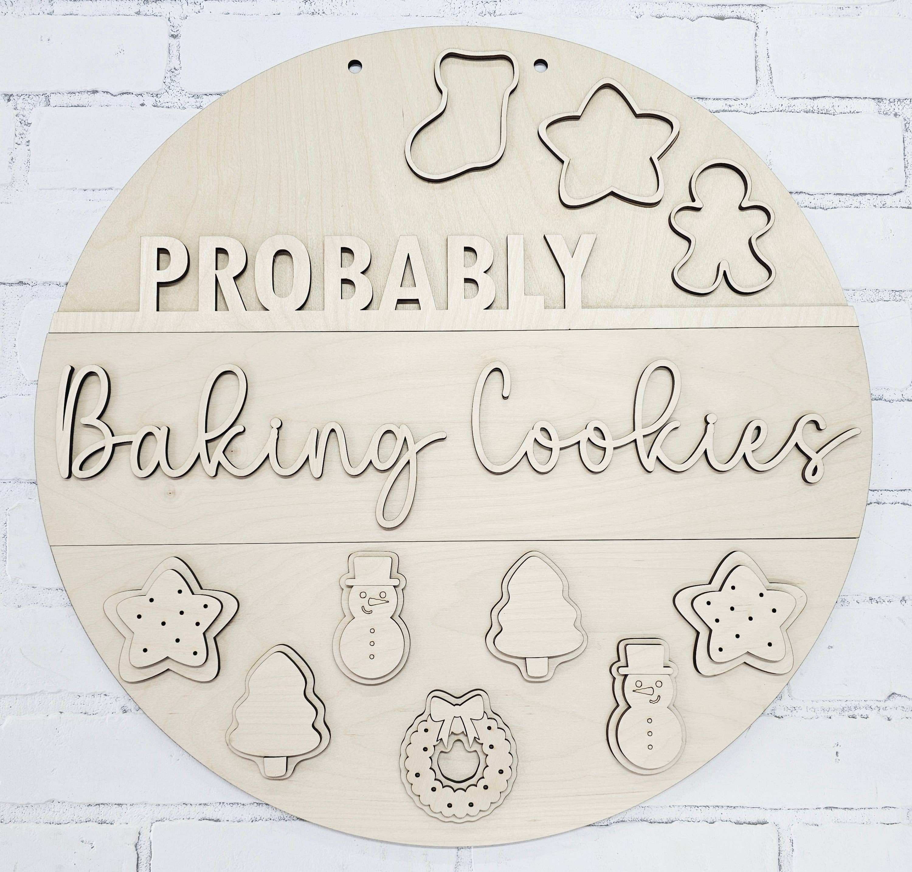 Teal Moon Creations - Wholesale DIY Craft Kit - DIY Probably Baking Cookies Door Hanger6