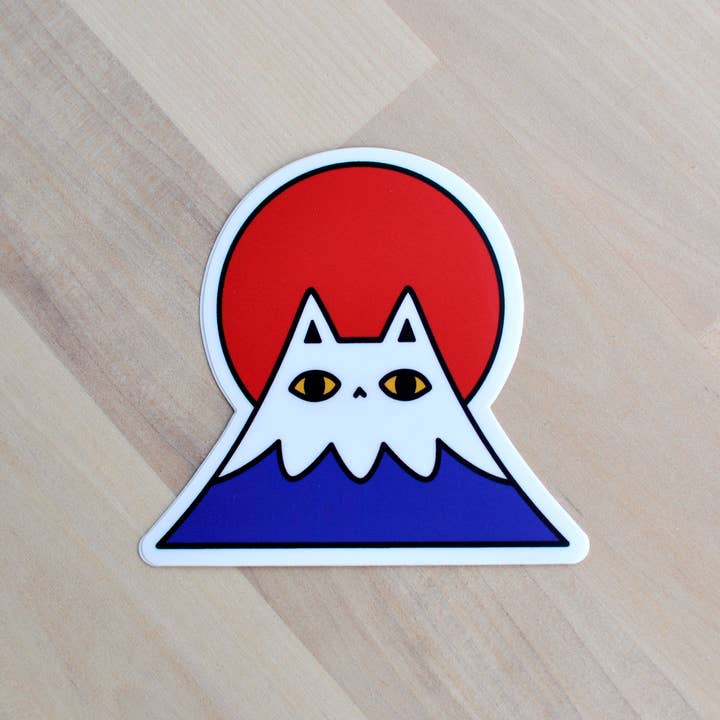 Noristudio - Wholesale Sticker - Mount Fuji Cat Vinyl Sticker