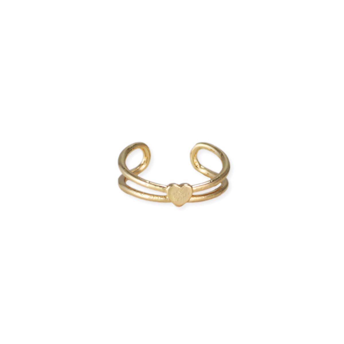 ZAD - Wholesale Toe Ring - Gold Heart Double Band Adjustable Toe Ring1