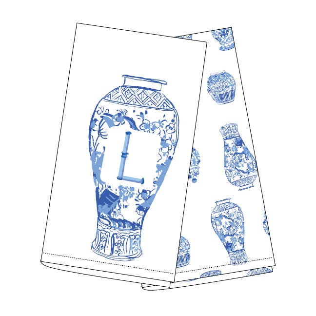 8 Oak Lane – Engroshandel Viskestykke – Ginger Jar Initial køkkenhåndklædesæt9