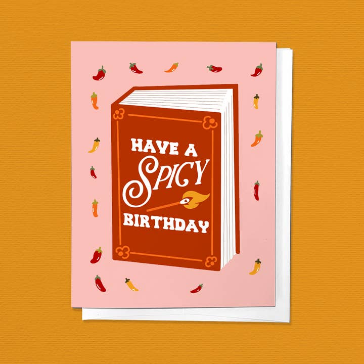 Parcel Island - Wholesale Birthday Card - Have a Spicy Birthday, Smut Book Fun Birthday Greeting Card