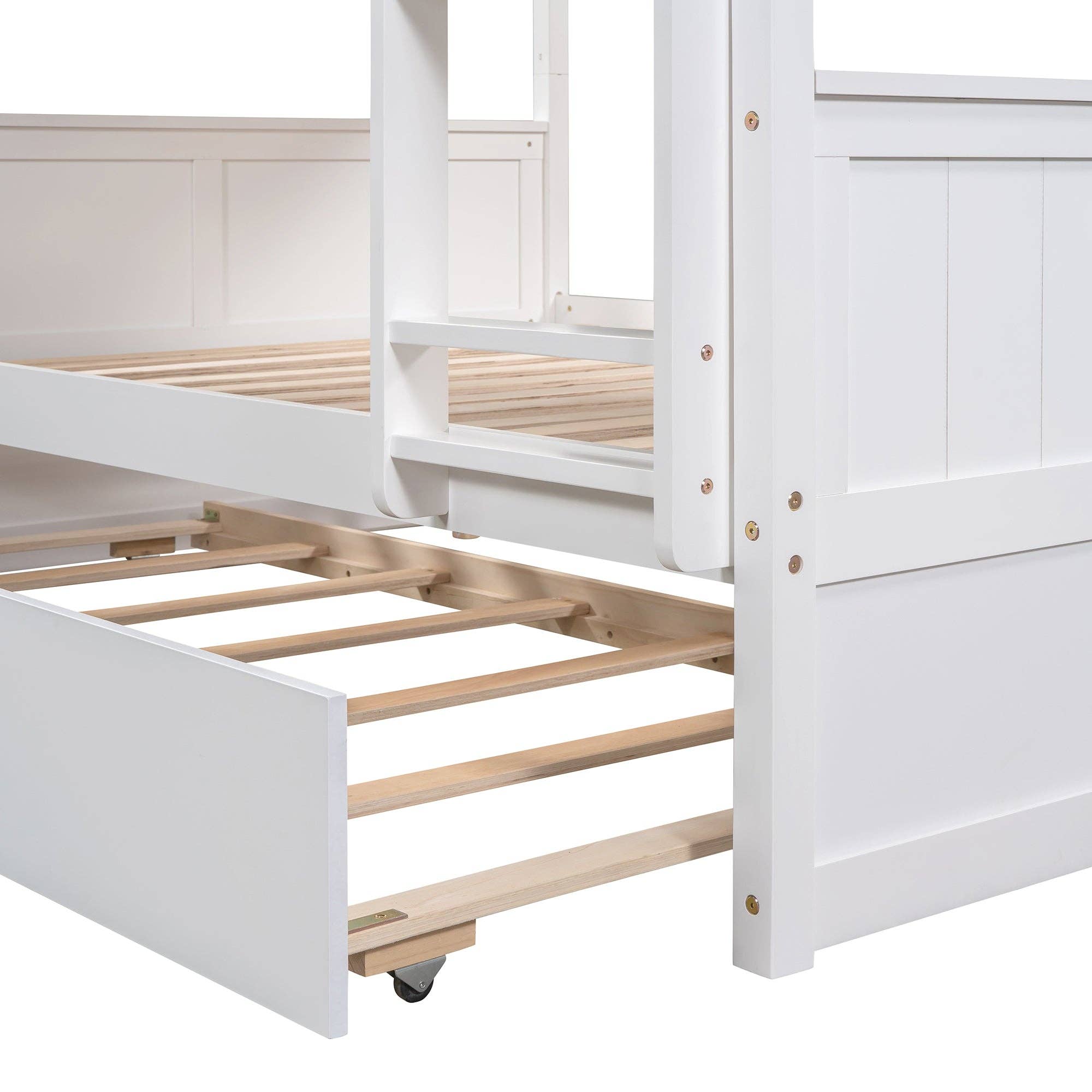 VTNG50 - Wholesale Bed - Full Over Full Bunk Bed with Twin Size Trundle, White7