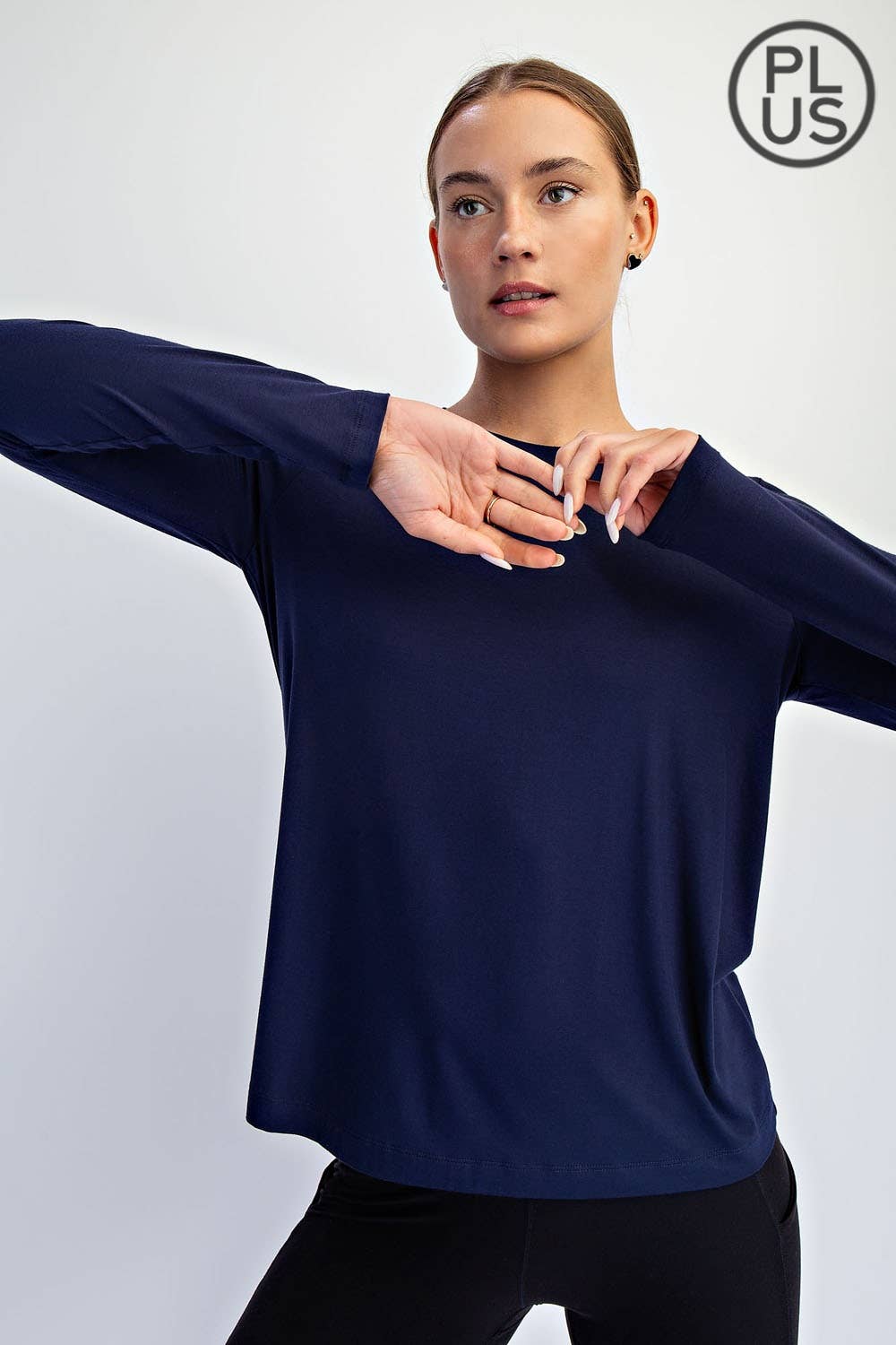 Rae Mode - Wholesale Lounge Top - Women's - PLUS SIZE VISCOSE MODAL LONG SLEEVE TOP20