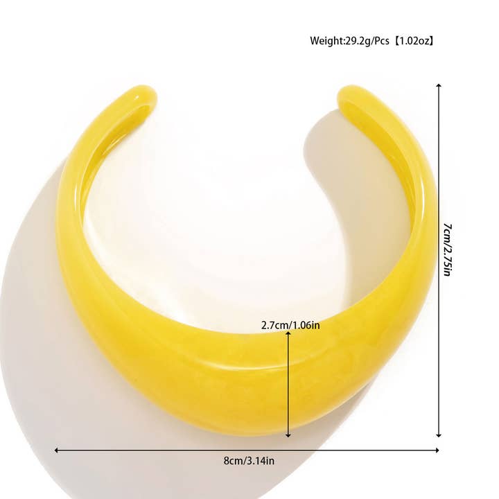 ACCITY - Wholesale Cuff Bracelet - Textured Irregular Acrylic Cuff Bracelet_CWMM3087