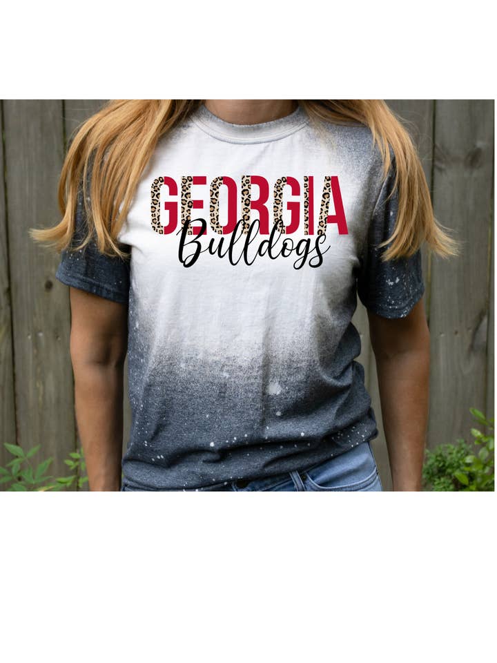 Maglietta da calcio con grafica sbiancata Bulldogs per la vendita all'ingrosso da parte di 4 little hearts