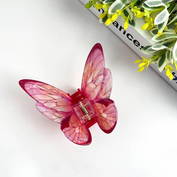 TheDivaSoap – Engroshandel Hårspænde - Dame – Simuleret sommerfugle hårklemme, hårklemme med fjeder1