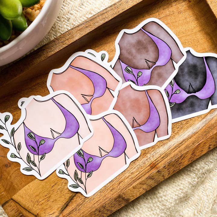 Akvarel Floral Bryst Sticker for engroshandel hos MaMarie & Co.