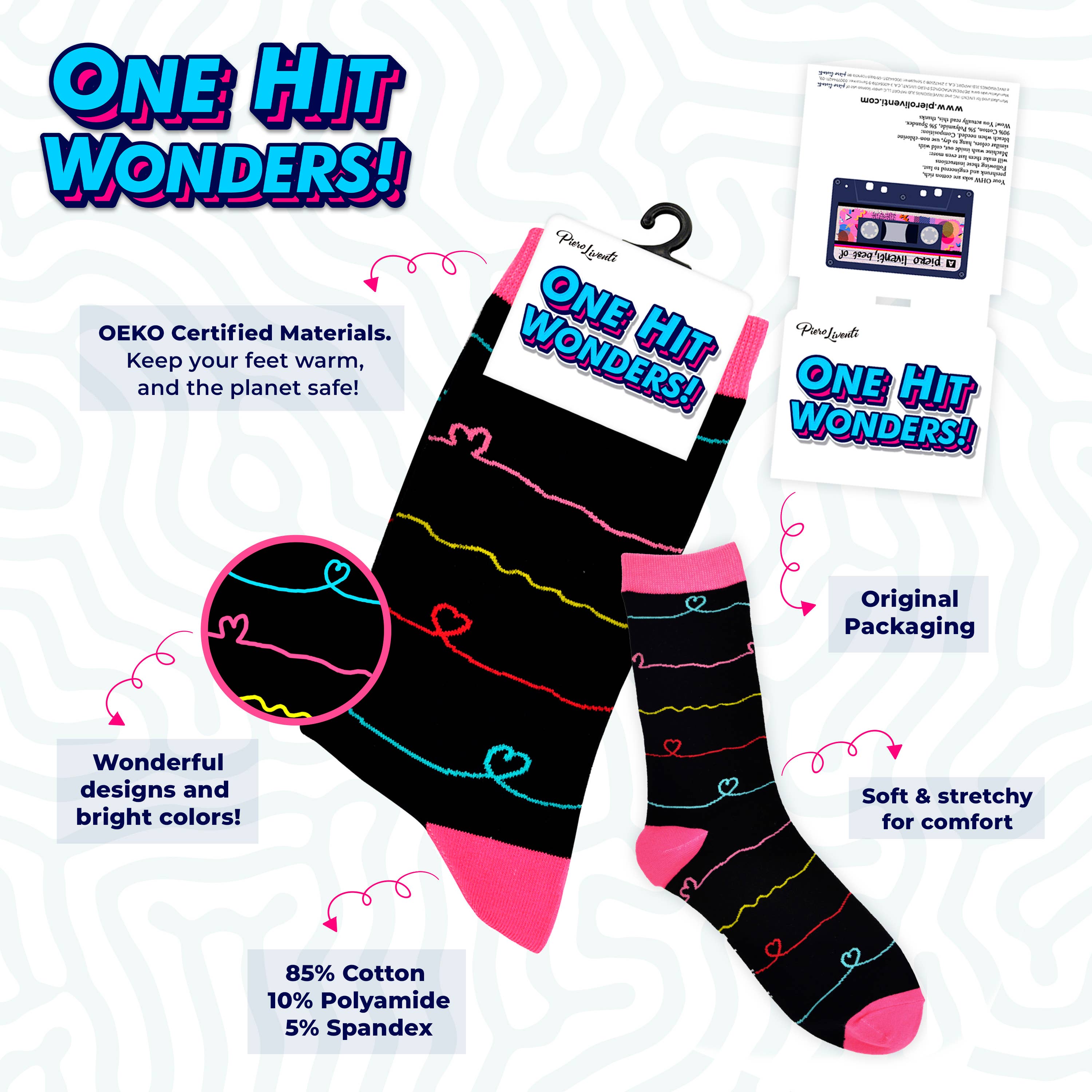 Boogie Toes - Vente Chaussettes – femme - Wine Time - Chaussettes pour adultes - One Hit Wonders - Taille M4