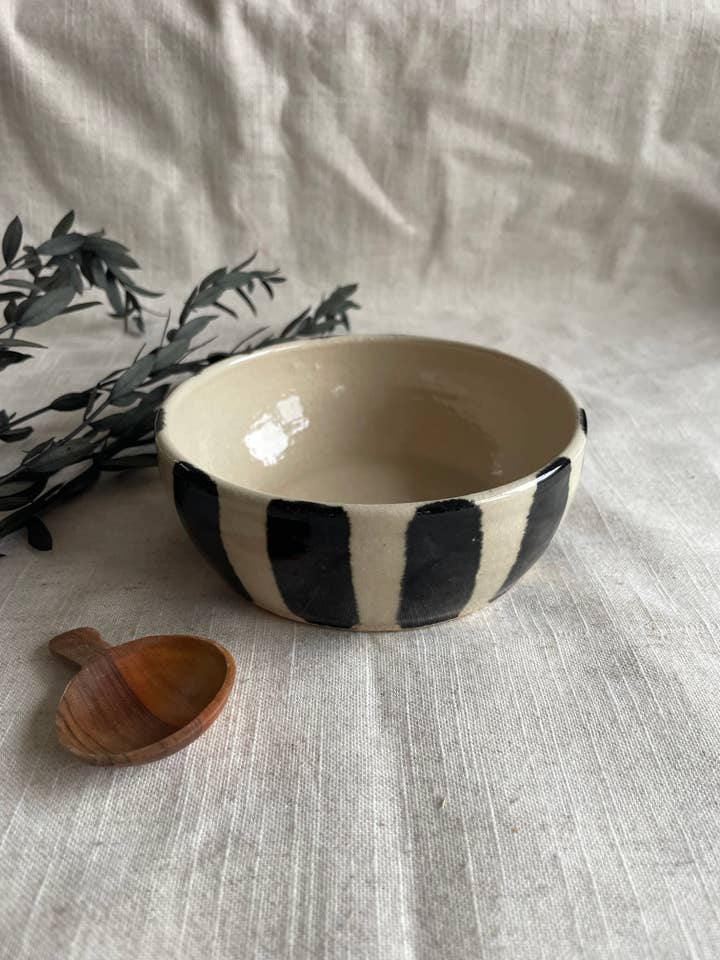 Stripe Tapas Dish for wholesale by Charlotte Manser Ceramics